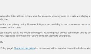 wordpress后台的Privacy Policy page是什么意思？怎么设置？